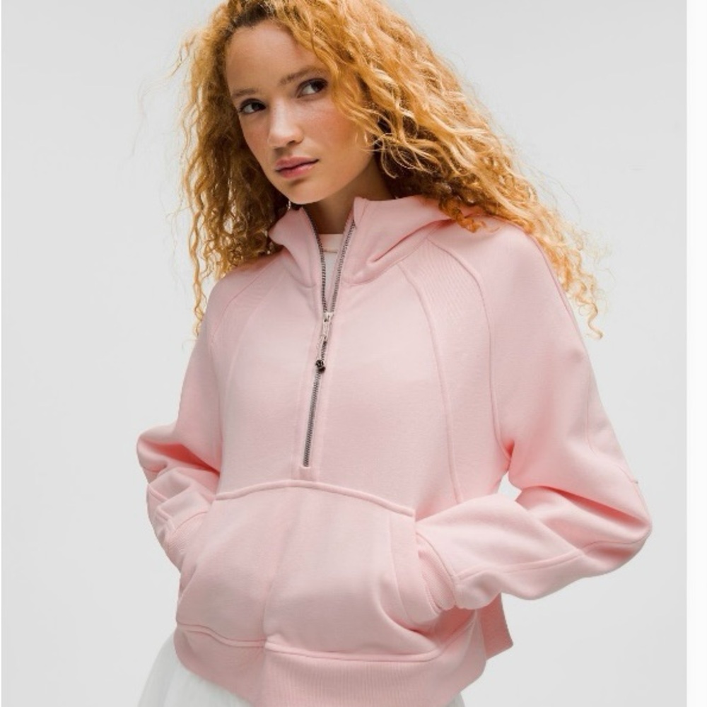 Lululemon Athletica Light Pink Half-Zip Hoodie
